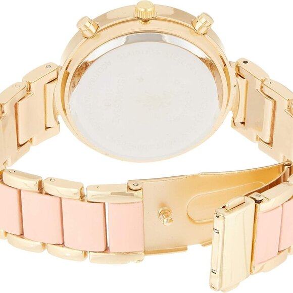 Women's Gold-Tone and Pink Bracelet Watch - Picture 2 of 8